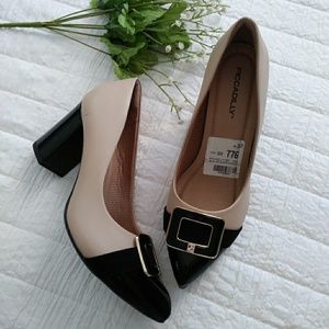 Women's Piccadilly Brasil Block Heel Sz Us 8 Beige